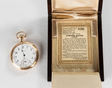 14K Gold Howard Pocket Watch