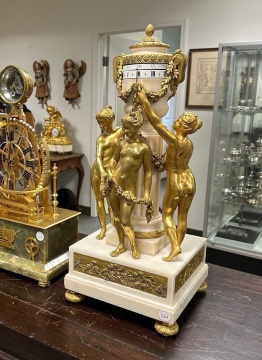 French Three Graces Annular Clock