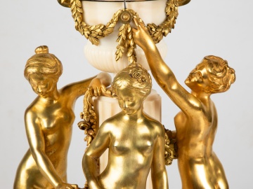 French Three Graces Annular Clock