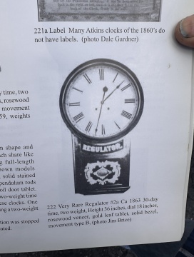 Atkins Clock Co. Regulator No. 2a Wall Clock