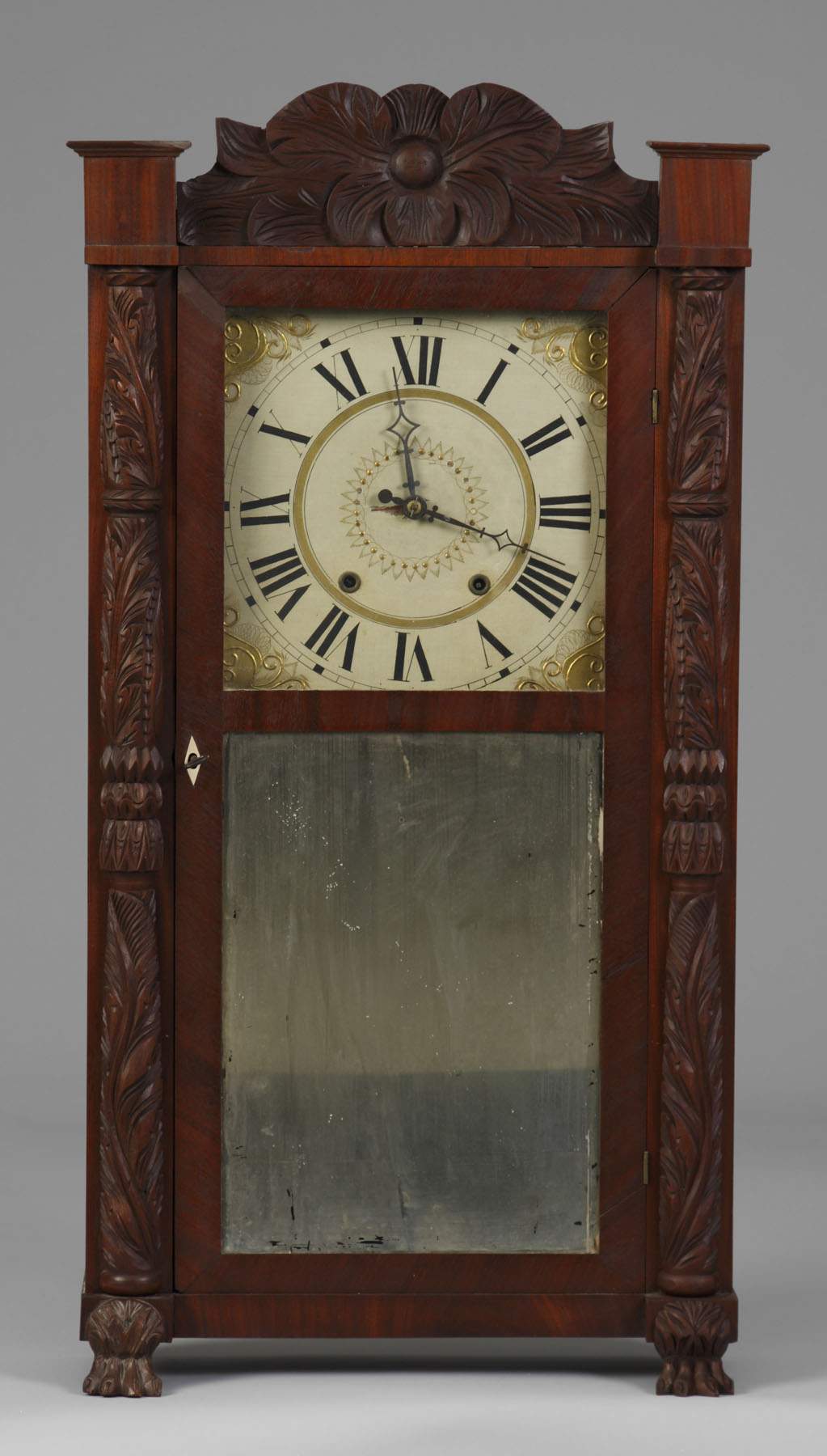 Rodney Brace Carved Shelf Clock | Cottone Auctions