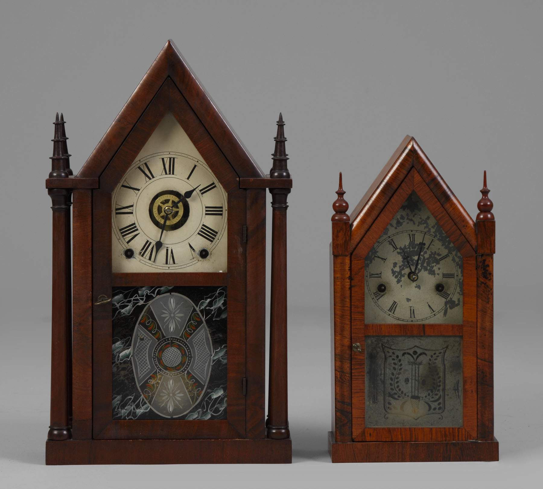 Gothic Shelf Clock & Miniature Steeple Clock | Cottone Auctions