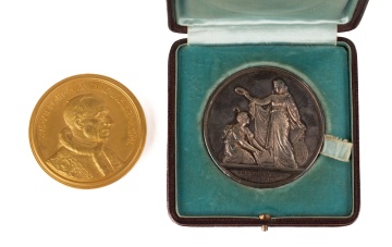 Carl Ritter Silver Medal & Vatican Anniversary Medal of Pope Pius XII