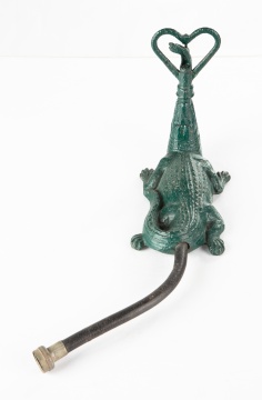 19th Century Cast Iron Alligator Sprinkler