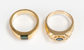 Two Men's Gold Rings