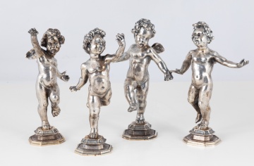 Buccellati Sterling Silver Frolicking Cherubs with Tray