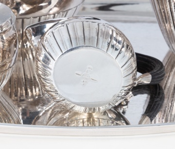 Georg Jensen Sterling Silver Five-Piece Tea & Coffee Service with Tray