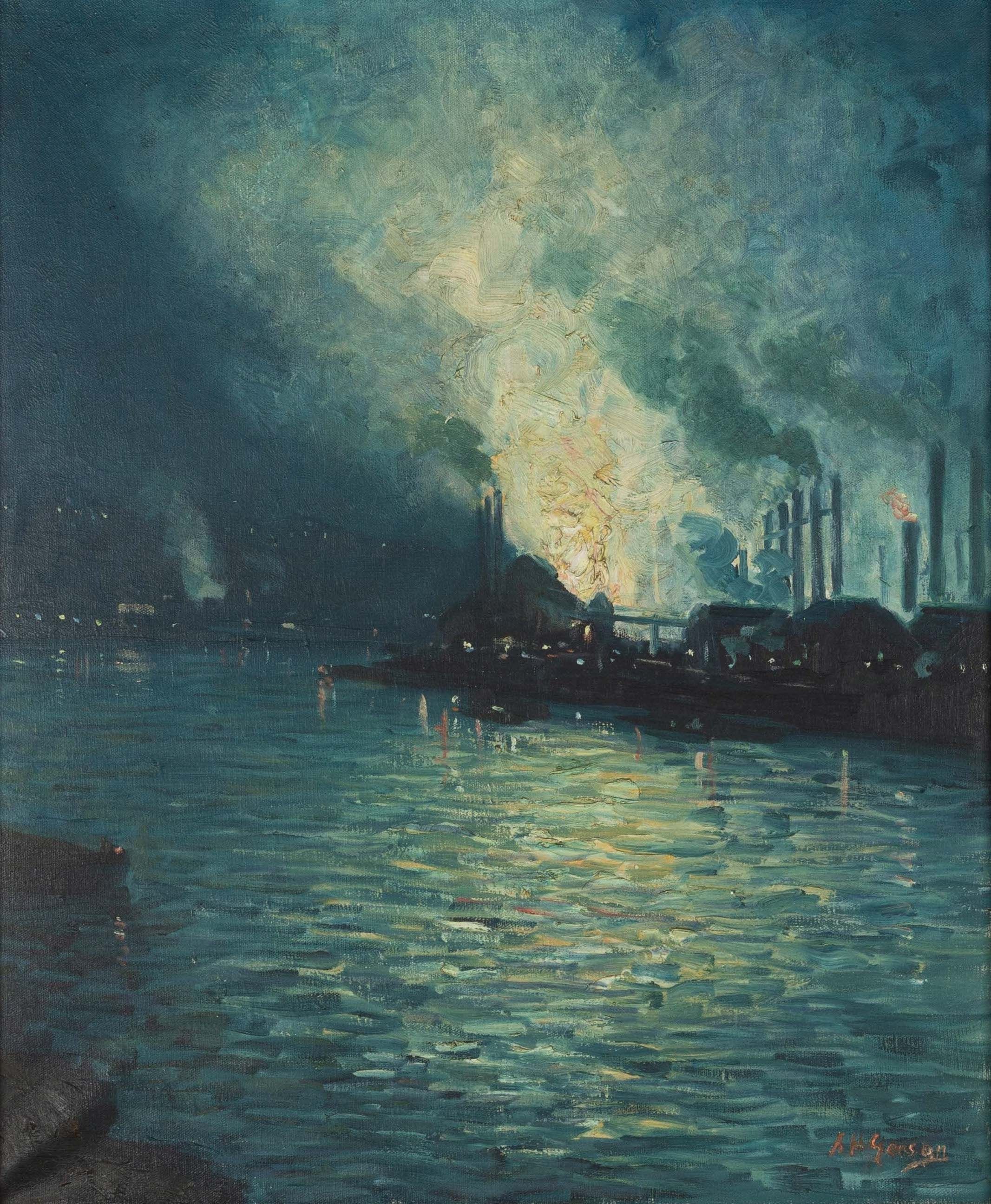 Aaron Harry Gorson (American, 1872-1933) Pittsburgh Steel Mill