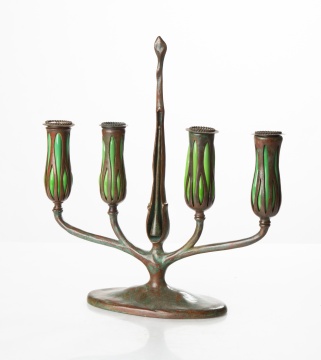 Tiffany Studios Blown-Out Candelabrum