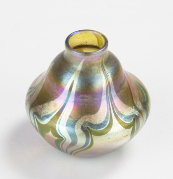 Tiffany Studios Favrile Decorated Cabinet Vase