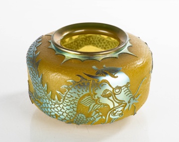 Steuben Dragon Acid Cut-Back Vase