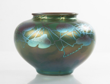 Steuben Tyrian Decorated Vase