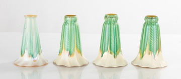 Four Quezal Pulled Feather Lily Shades