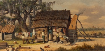 William Aiken Walker (American, 1838-1921) Cabin Scene