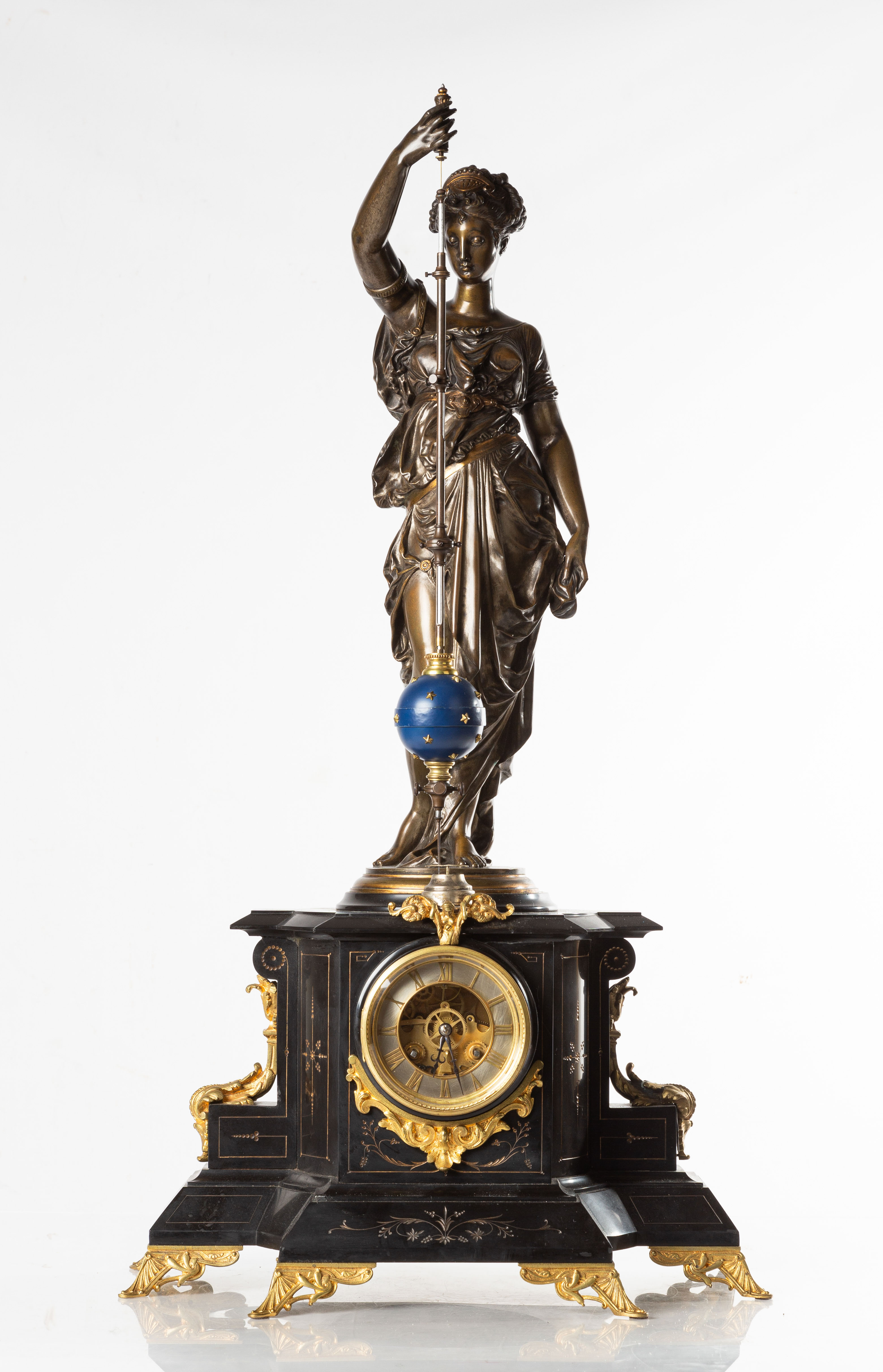 1598❣️ 鐘　　アンティーク　オブジェ Rare Eugene Farcot (French, 1830-1896) Conical Pendulum Mystery