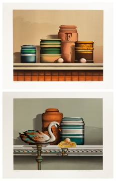 (7) James Carter (American, b. 1948) "Two Eggs" & "Weathervane"