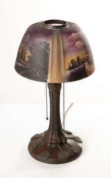Pittsburgh Reverse Painted Table Lamp