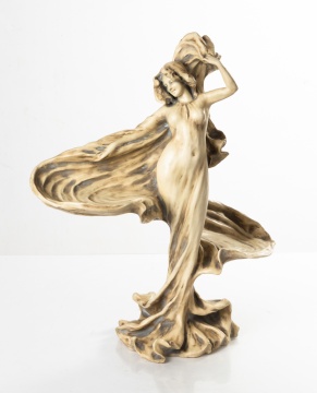 Teplitz Art Nouveau Porcelain Figure of a Woman