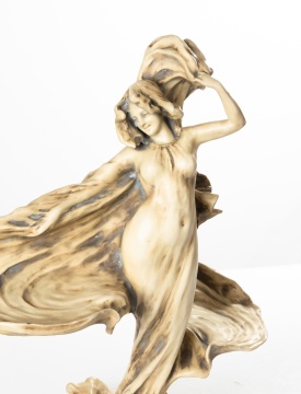 Teplitz Art Nouveau Porcelain Figure of a Woman