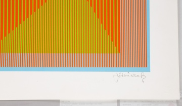 Julian Stanczak (American, 1928-2017) "Three Color Cut-Out"