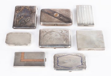 Russian Silver Cigarette and Compact Cases