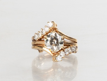 14K Gold & Approximately 2.30 Ct. Diamond By-Pass Style Ring