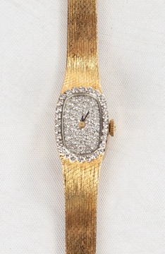 Omega, Ladies 14K Gold & Diamond Wristwatch