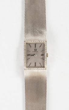 Omega, Men's 14K Gold & Diamond Wristwatch