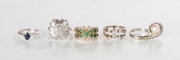 Five 14K Gold Rings