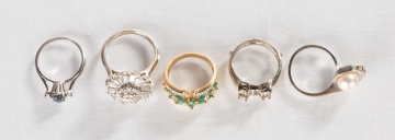 Five 14K Gold Rings