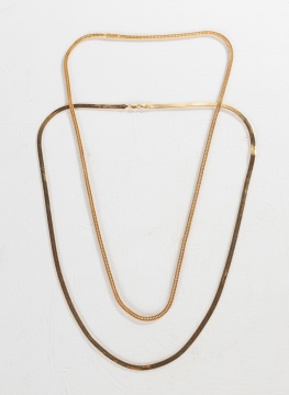 Two 14K Gold Necklaces