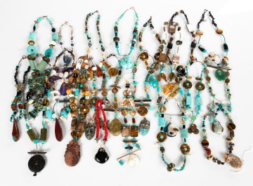 Collection of Hardstone & Turquoise Necklaces