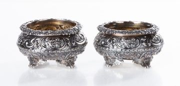 Pair of Sterling Silver Georgian Salts