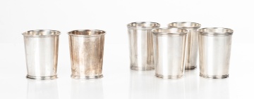 Six Sterling Silver Mint Julep Cups