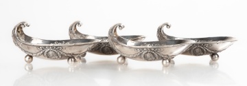 Four Continental Silver Compotes