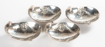 Four Continental Silver Compotes