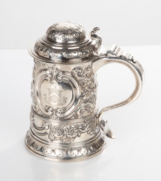 English George III Parcel-Gilt Silver Tankard