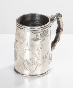 Chinese Export Silver Tankard