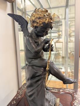Contemporary Bronze Cupid Stringing His Bow