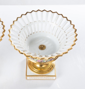 Jean-Pierre Feuillet, French Porcelain Compotes