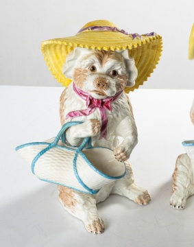 19th Century Porcelain Character Dogs