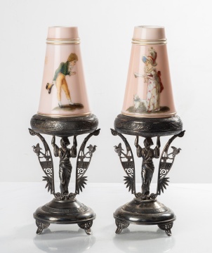Pair of 19th Century Candle Lamps