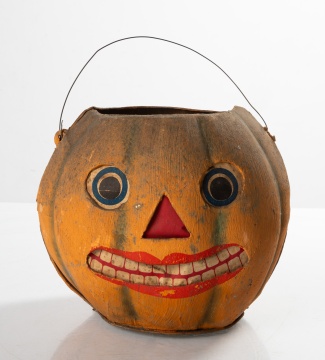 Vintage Halloween Jack-O-Lantern Candy Container