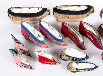 Collection of 19th Century Chinese Embroidered Shoes