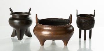 Chinese Bronze Censors and Cinerary
