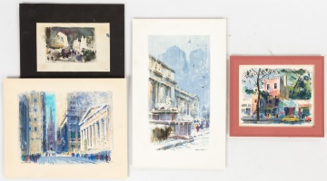 Four Ralph Avery (American, 1906-1976) Watercolors