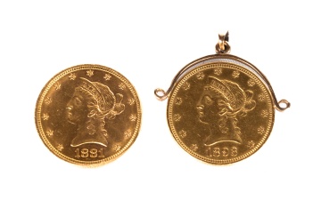 1881 & 1893 Liberty $10 Gold Coins
