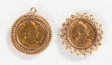Two Peruvian Gold Coins