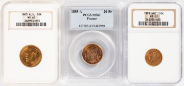 Three European Gold Coins