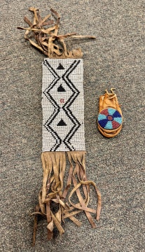 Beaded Paint Pouch and Sash